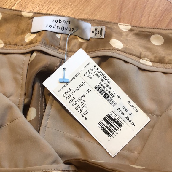100%Silk designer polkadot RobertRodriguez Pants - Picture 9 of 15